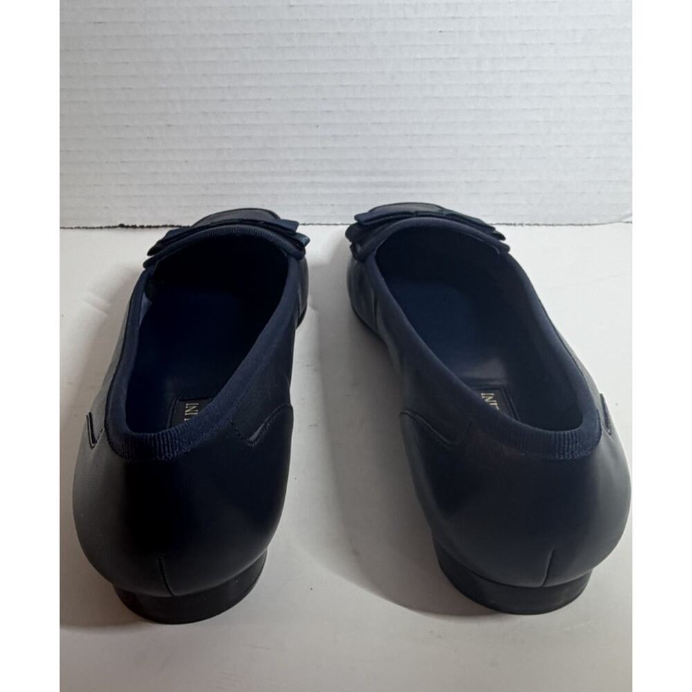 Enzo Angiolini Navy Blue Bow Ballet Flats Women’s 7.5 M Leather Sole Vintage Y2K - Picture 3 of 10